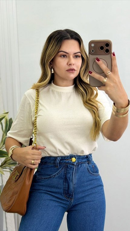 T-Shirt Feminina Estilo Zara Branca
